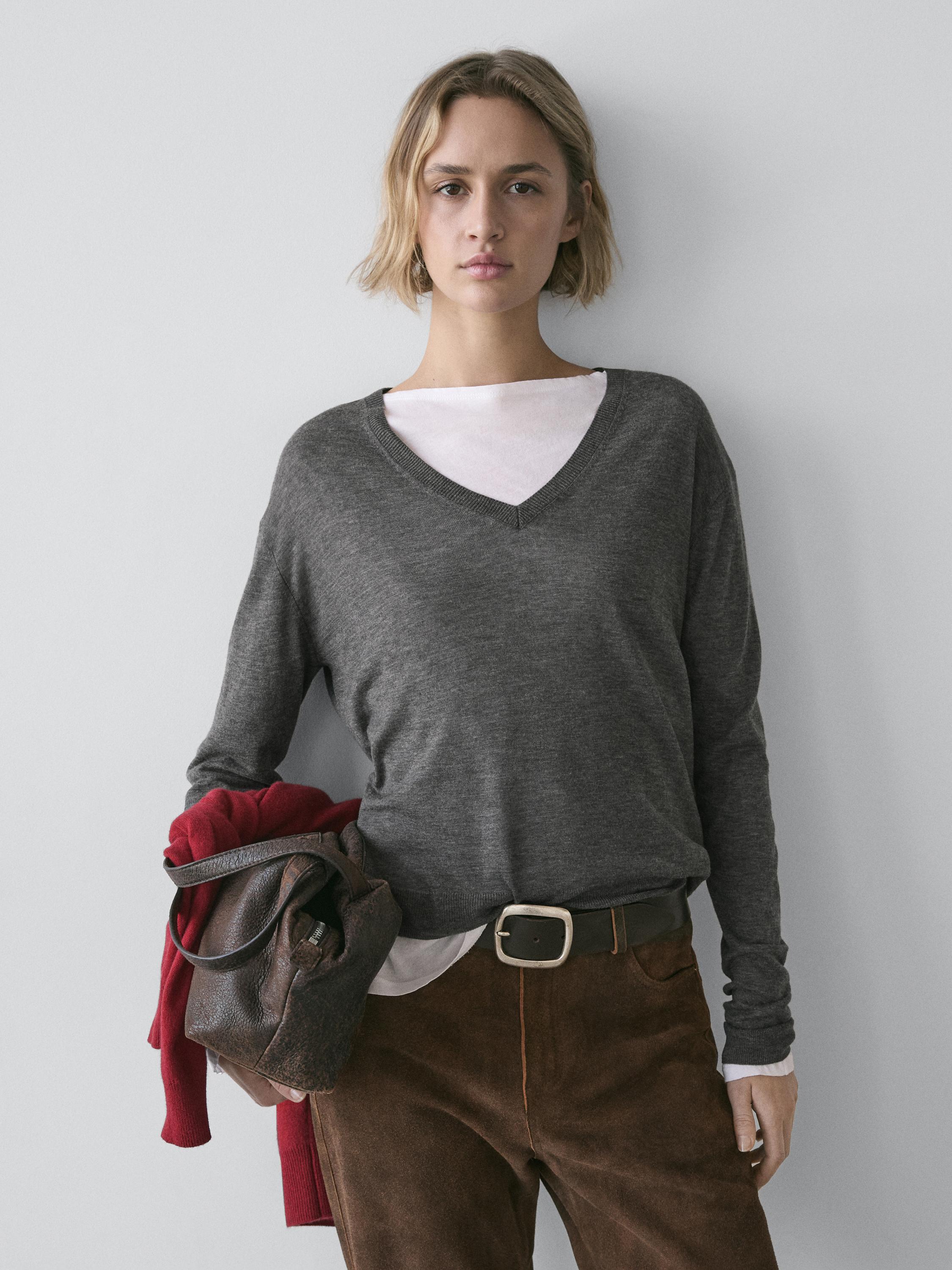 Pull en laine et soie